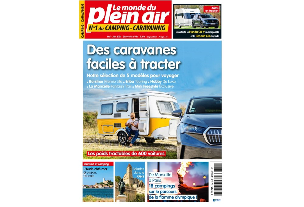 Le chariot Pacosoleil est mis à l'honneur en mai 2024 dans le magazine "Le monde du plein Air"